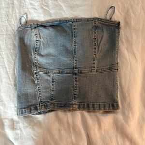 Denim strapless top from Zara size small